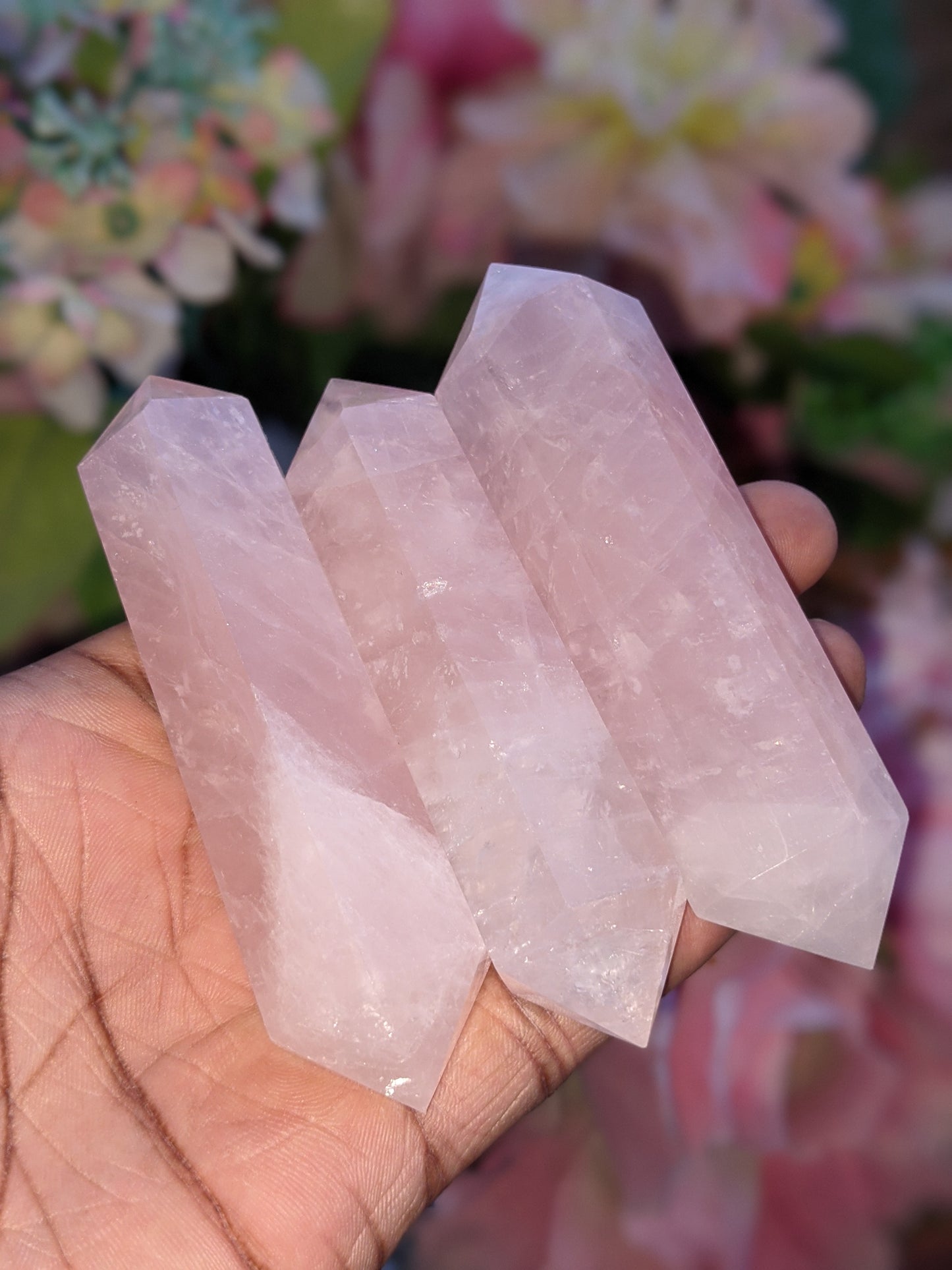 Rose Quartz Double Terminated Point