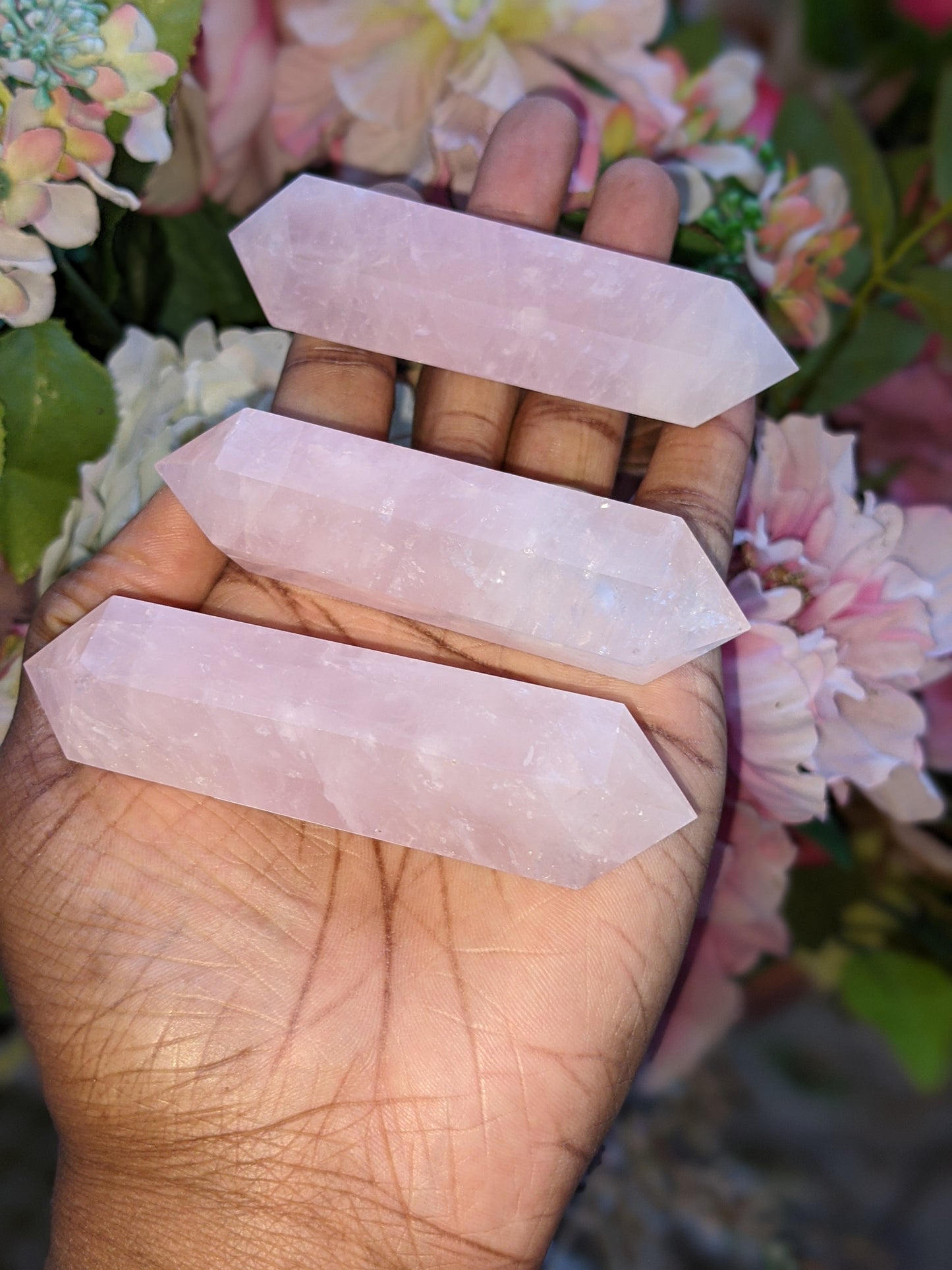 Rose Quartz Double Terminated Point
