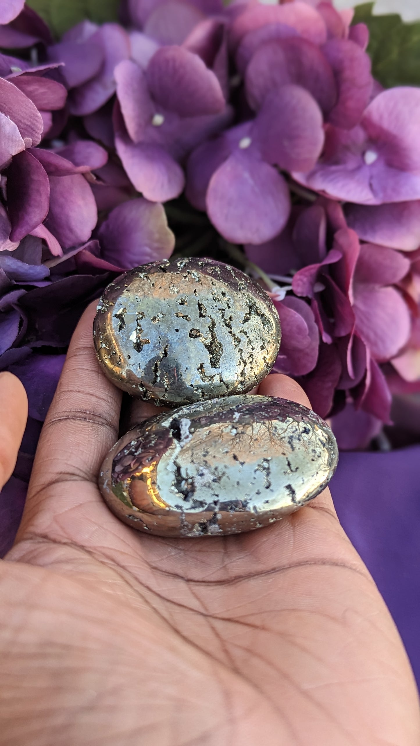 Pyrite Palm Stone