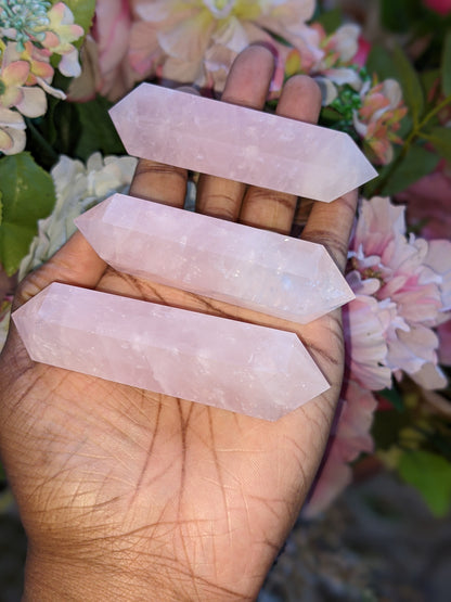 Rose Quartz Double Terminated Point