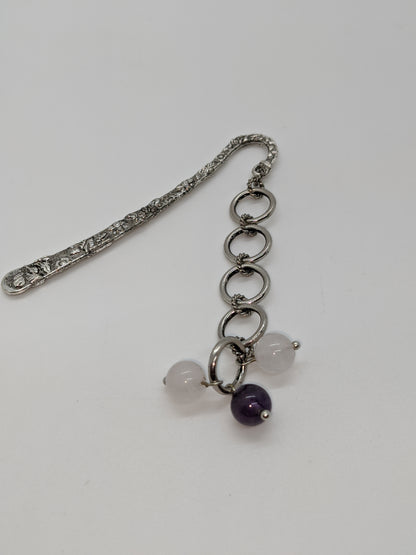 Amethyst and Rose Quartz Bookmark