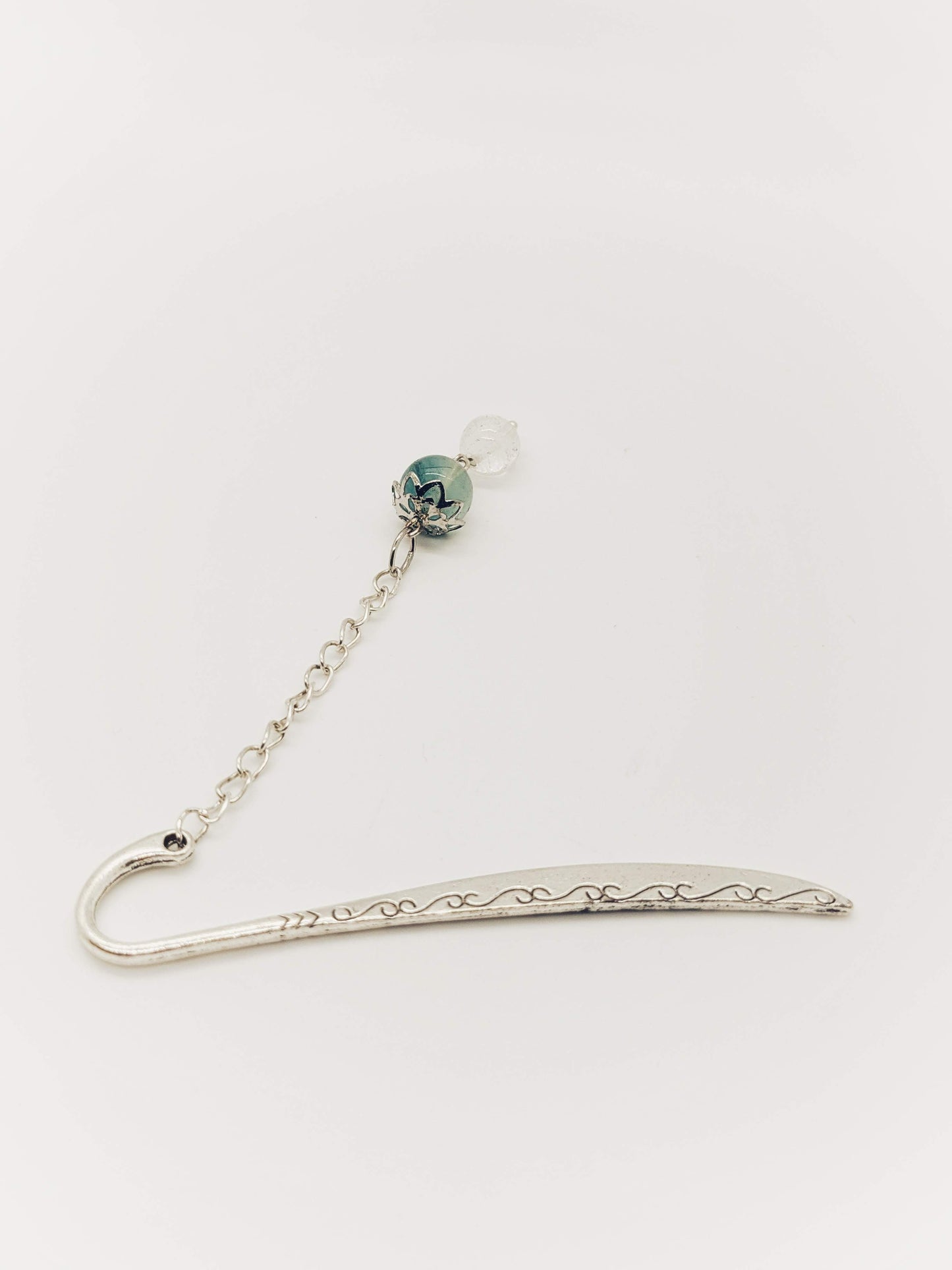 Green Fluorite and Quartz Bookmark