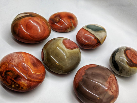 Polychrome Jasper Palm Stones