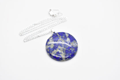 Lapis Lazuli Circle Pendant Nacklace