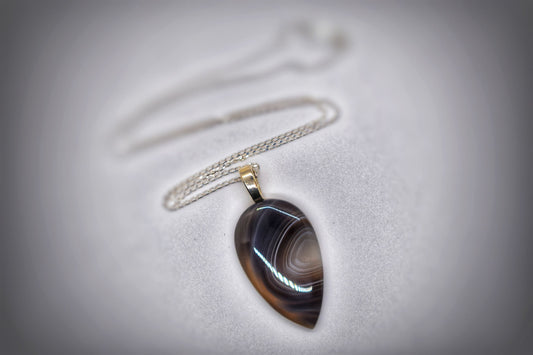 Botswana Agate Pendant Necklace
