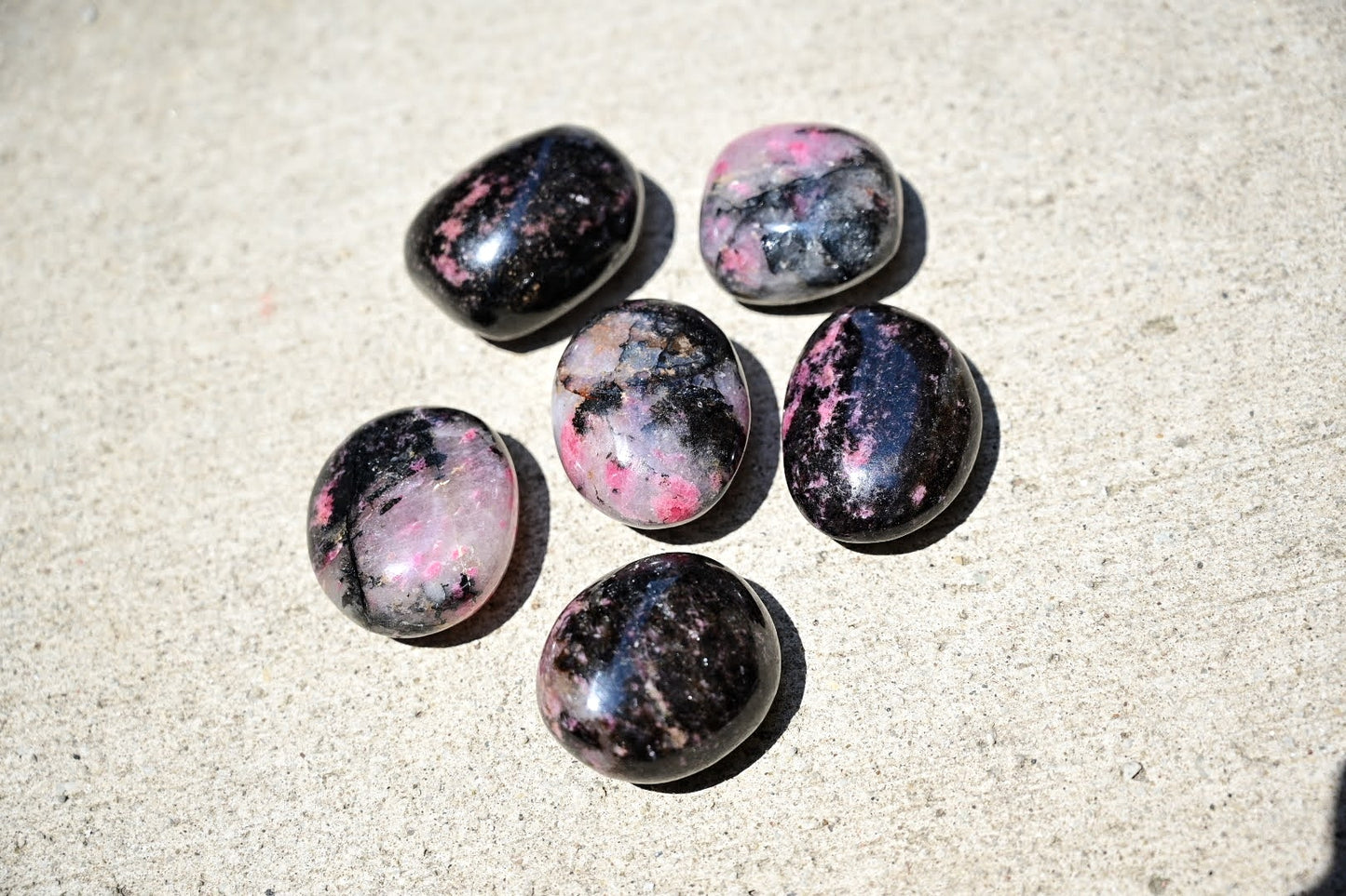 Rhodonite Palm Stone