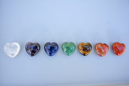 Chakra Crystal Heart Set