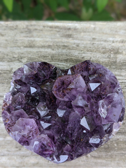 Amethyst Druzy Hearts