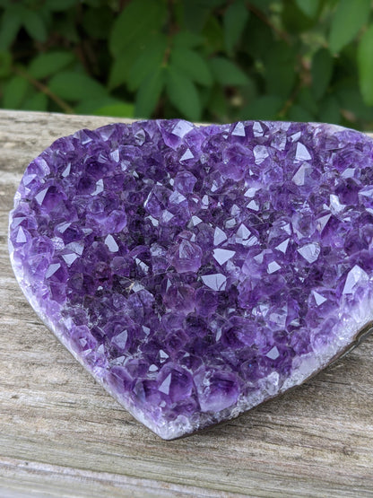 Amethyst Druzy Hearts