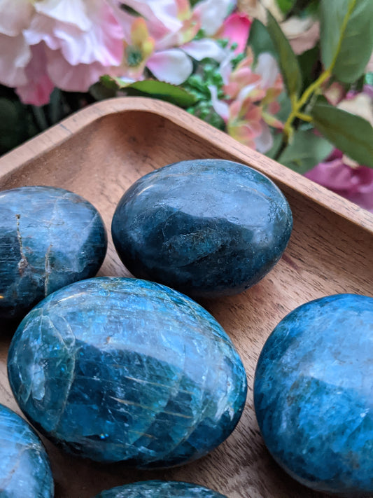 Blue Apatite Palm Stone