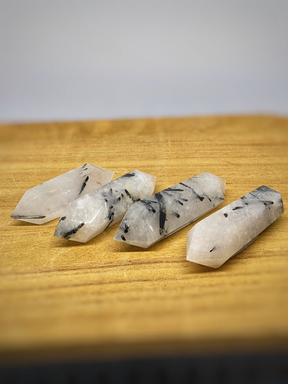 Tourmalinated Quartz Double Terminated Points