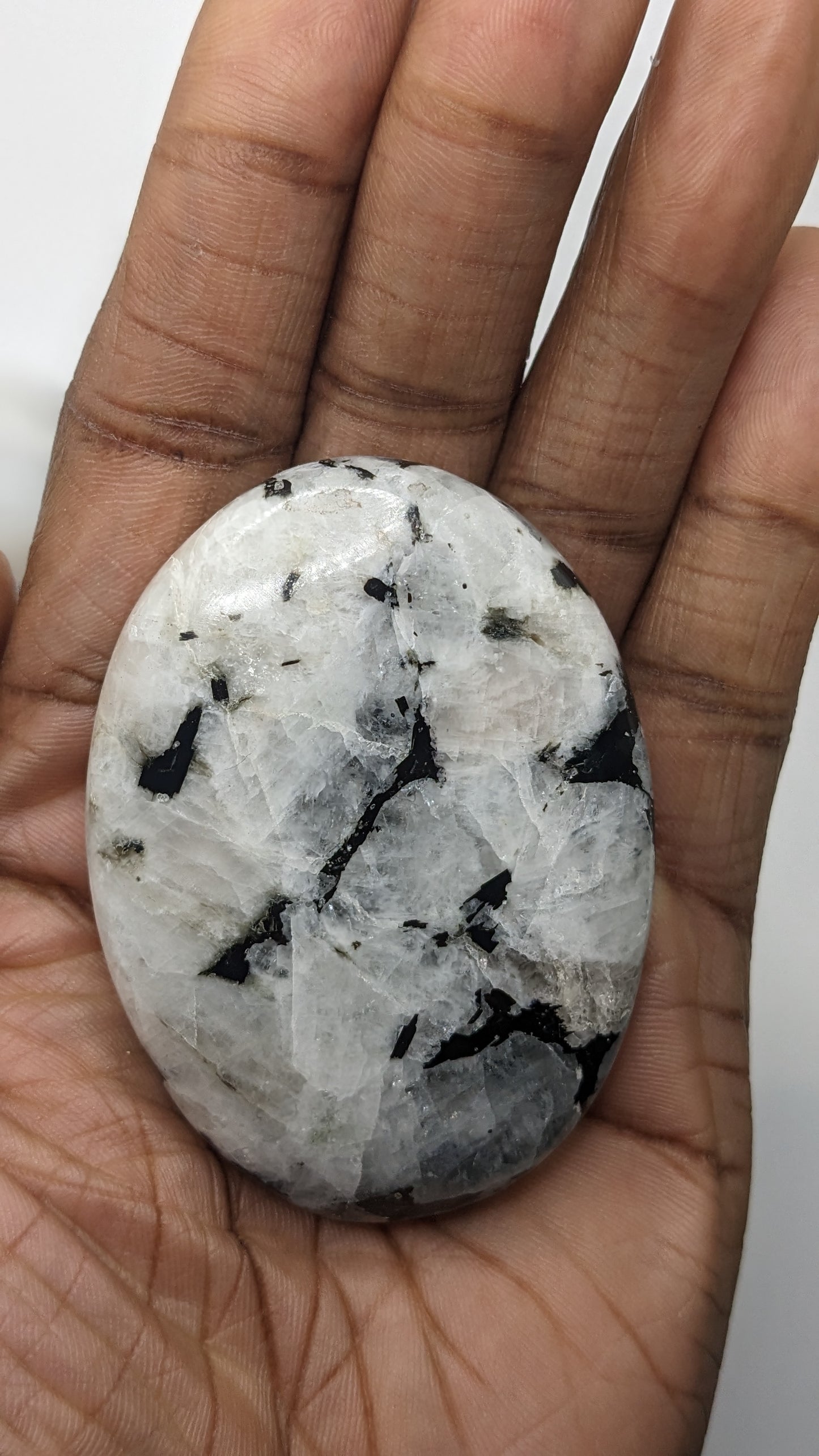 Rainbow Moonstone Palm Stone